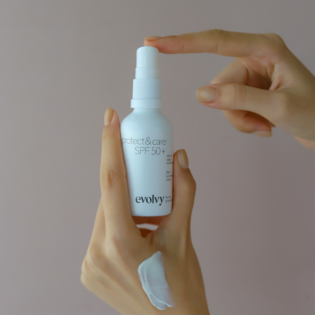 Protect & Care SPF 50+: Leke Karşıtı & Nemlendirici Güneş Koruyucu, Roza Dostu, Doğal & Temiz İçerik