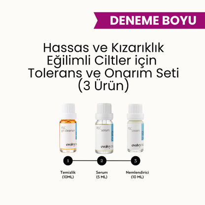 RSC Tolerans ve Onarım Rutini - DENEME BOY - Hassasiyet ve Kızarıklık Eğilimli Ciltler İçin Günlük 3'lü Bakım Seti
