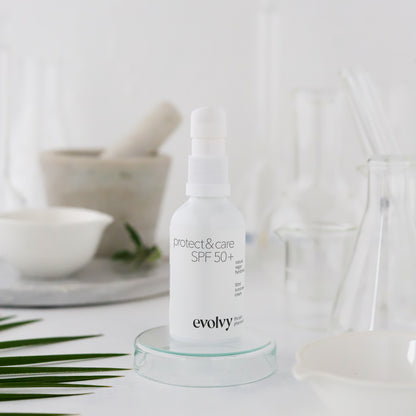 Protect & Care SPF 50+: Leke Karşıtı & Nemlendirici Güneş Koruyucu, Roza Dostu, Doğal & Temiz İçerik