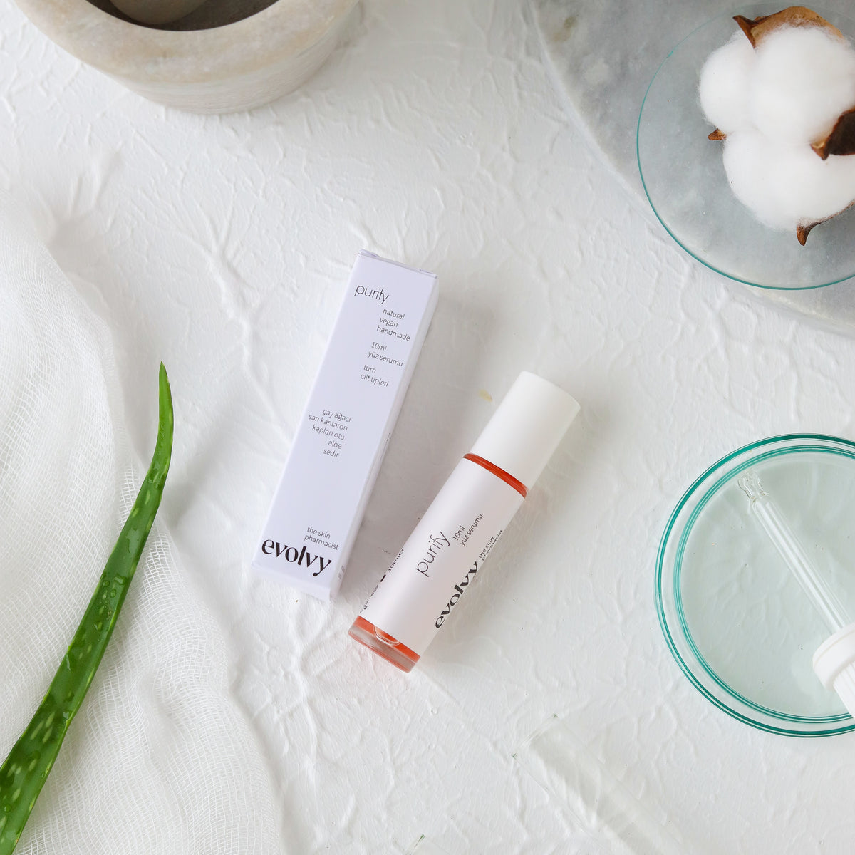 Purify – Rozalı ve Akneye Yatkın Ciltler İçin Sivilce Karşıtı Lokal Serum, Doğal & Temiz İçerik