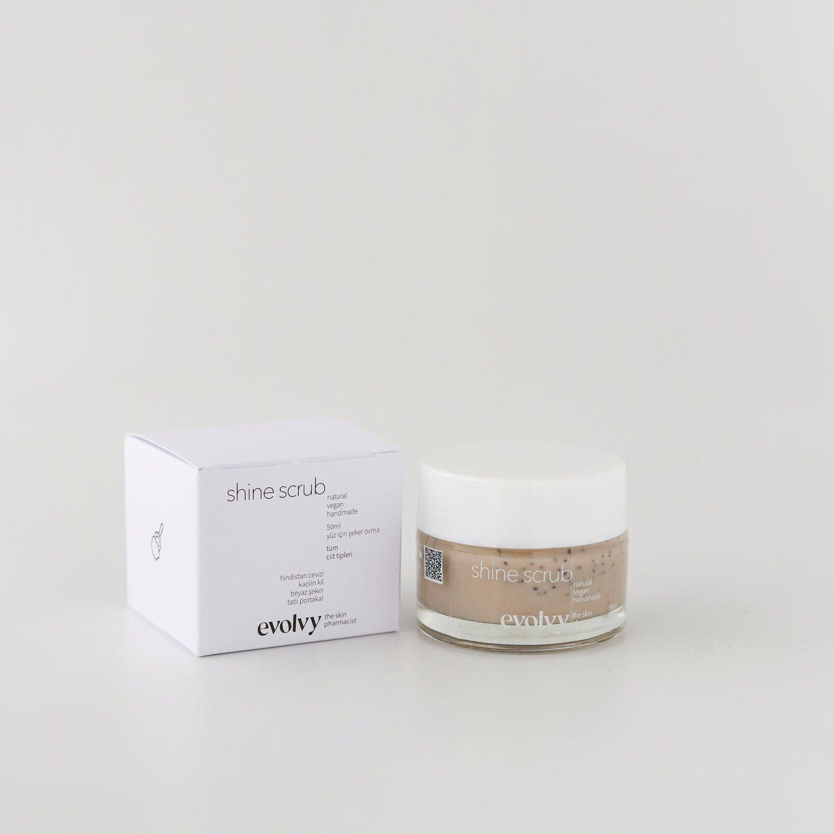 Shine Scrub: Işıltı Veren Nazik Arındırıcı & Nemlendirici Peeling, Roza Dostu, Doğal & Temiz İçerik